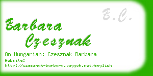 barbara czesznak business card